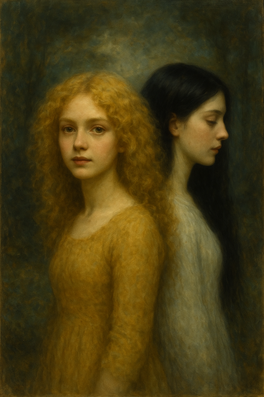 Jelina portrait frame, ethereal and mysterious